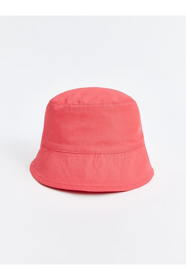 Düz Pamuklu Kız Bebek Bucket Şapka (S4) - 1