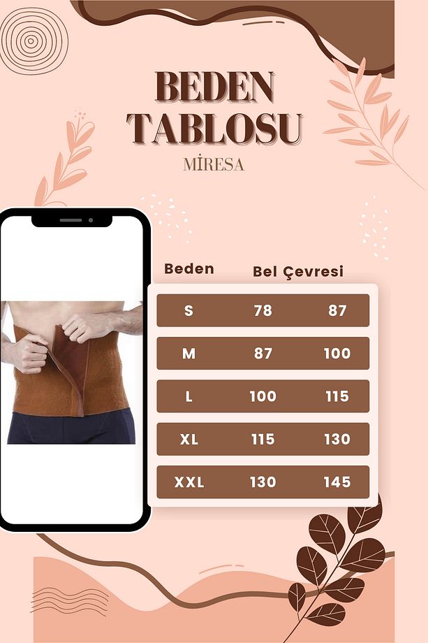 Cırtlı Bel Yün Korse Deve Tüyü Bel Kuşağı Bel Ağrısı Sıcak Tutar Yünlü Korse - 4