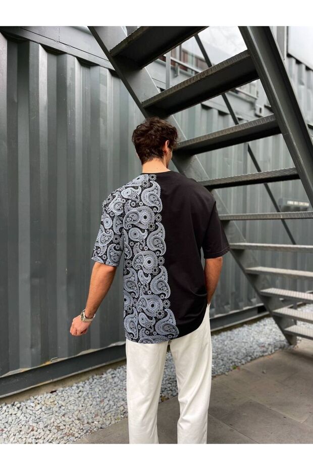 Desenli Unisex Oversize Tshirt - 4