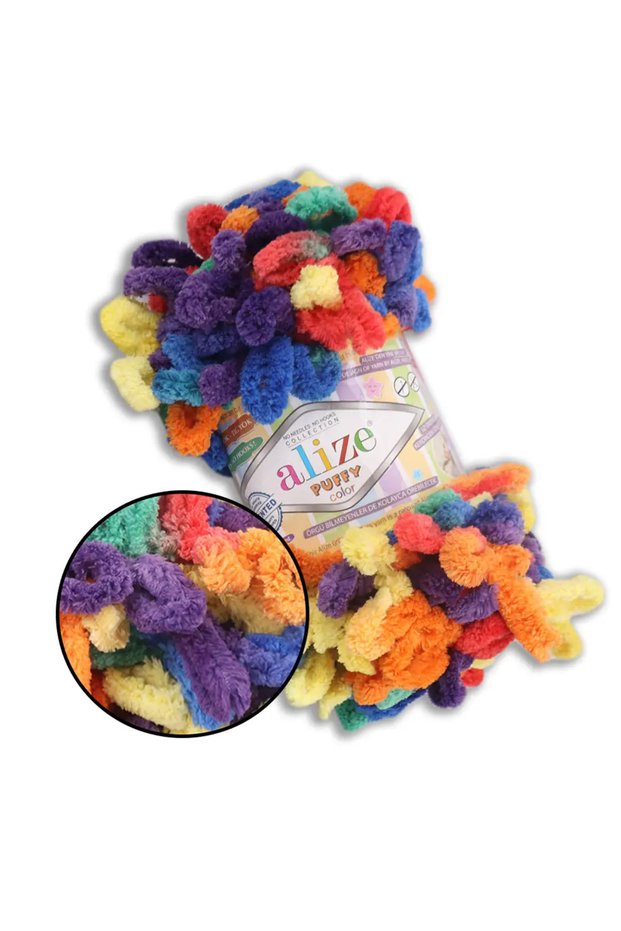 (5 Pcs) Puffy Color Hand Knitting Floss 5 Pack 6511 100 Gr 9 m Knitting Floss Blanket Slippers Scarfs Cardigan Floss