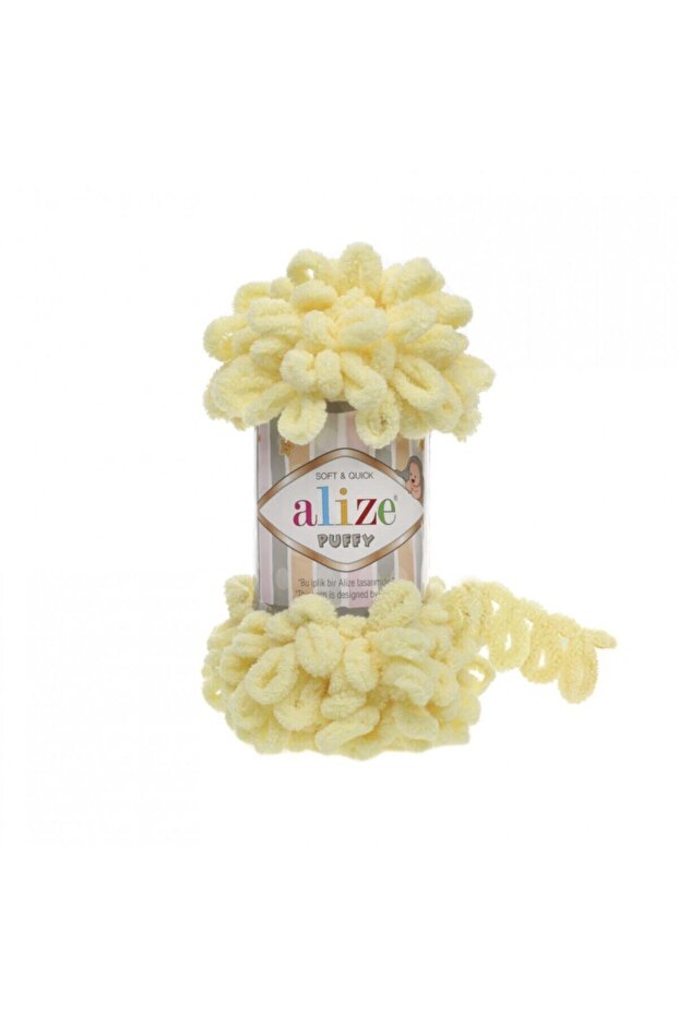 Subebek 5 Adet Puffy El Örgü Ipliği Renk:13 Açık Sarı - 1