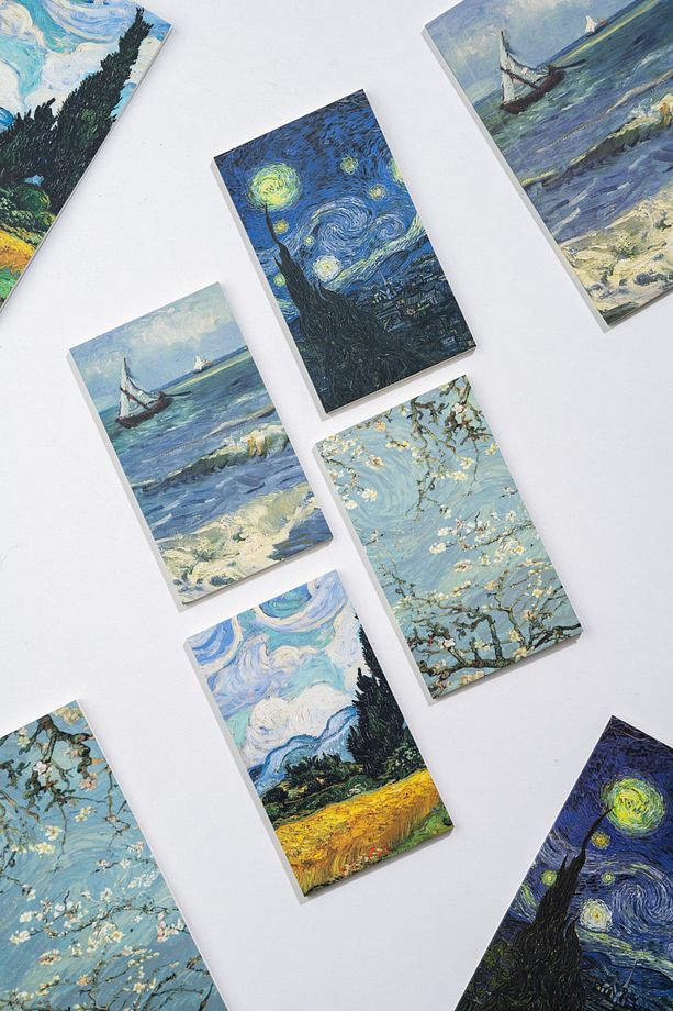 Van Gogh 4'lü Çizgisiz Defter Seti 10 X 15 cm 64 Sayfa Okul Defteri Mini Defter Hediyelik Defter - 4