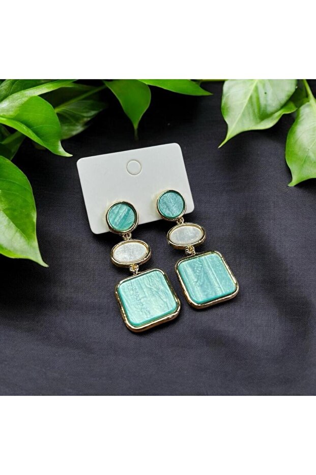 الاكريليك حجر استرخى الأقراط - 1