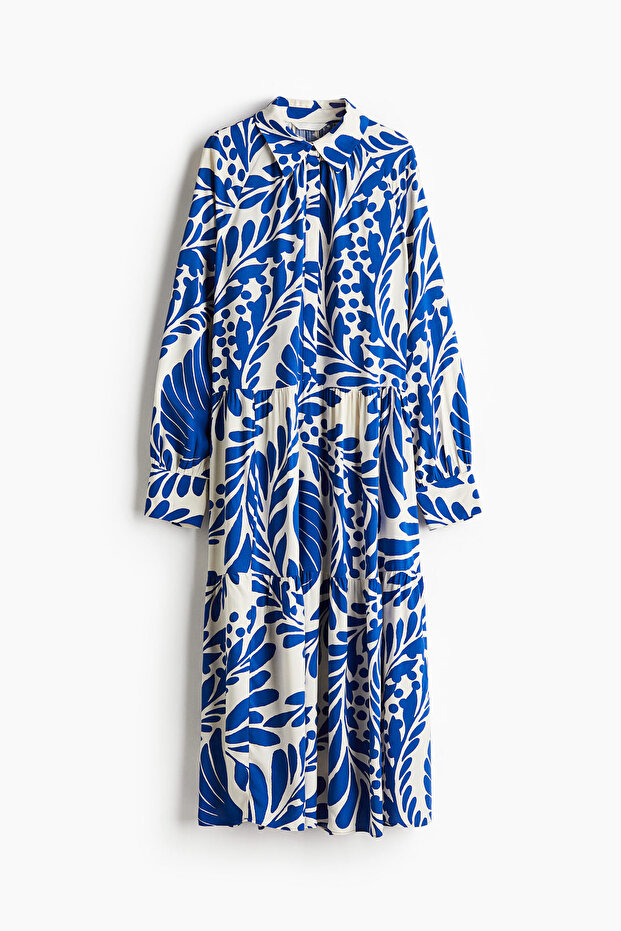 Viskoz Gömlek Elbise - 2