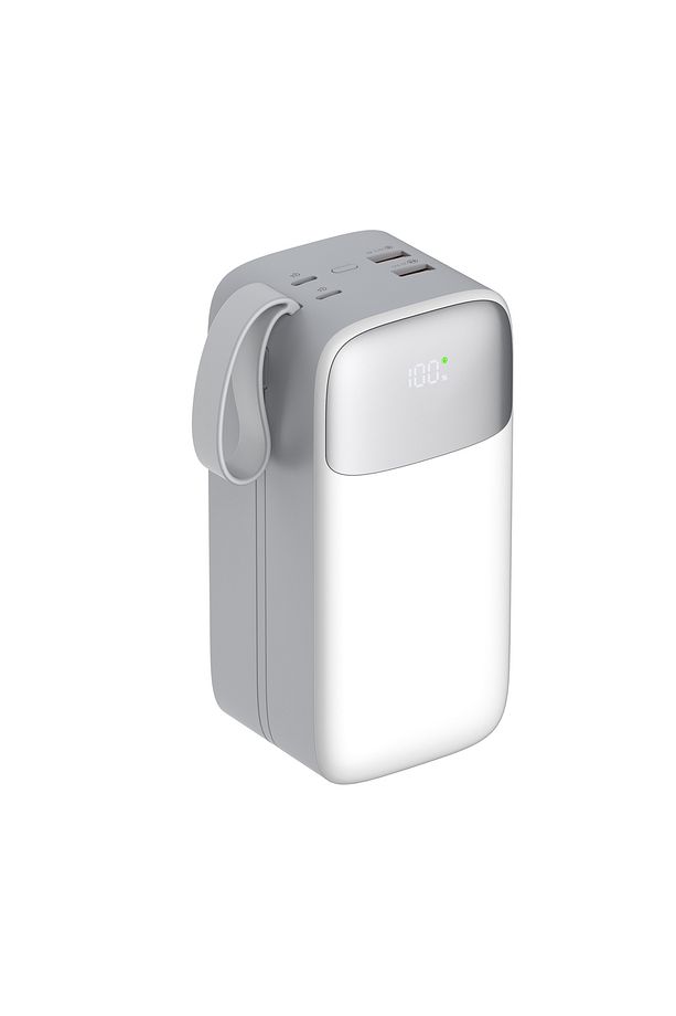 50000 Mah Pd 22.5 W Hızlı Şarj Kendinden Kablolu Type-c & Lightning Powerbank Beyaz Sw-50po3 - 5