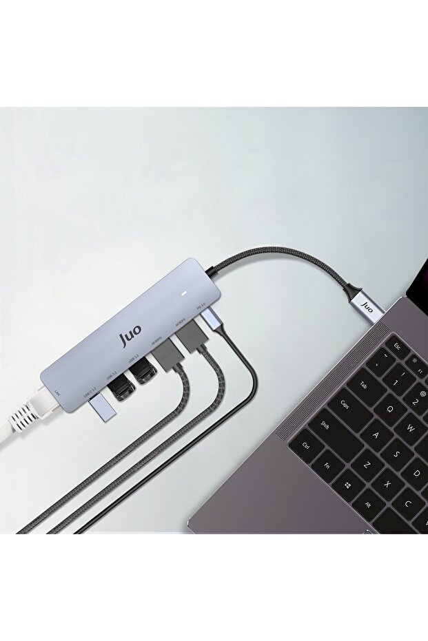 Type-C 2*HDMI Dual MST 4K 60Hz Gigabit Ethernet Dönüştürücü 100W USB 3.2 Çoklayıcı Hub - 5