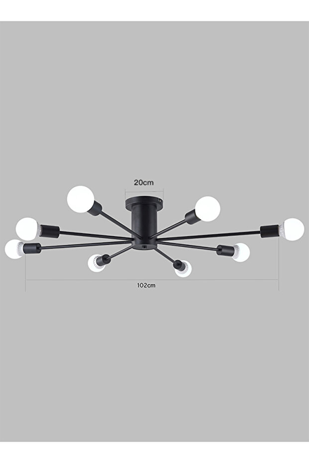 Modern Home Ceiling Lamp Black - 7