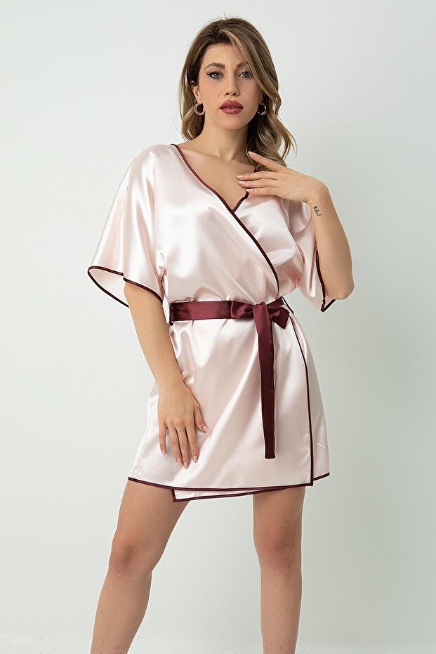 Rochie cu brâu din satin - 6