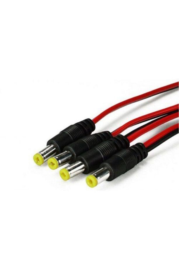 Dc 12v 5.5*2.1mm Kaliteli Kablolu Kısa Devre Korumalı Erkek Kamera Besleme Jak Konnektör Fiş - 2