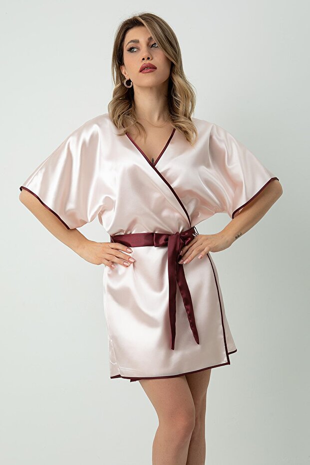 Rochie cu brâu din satin - 2