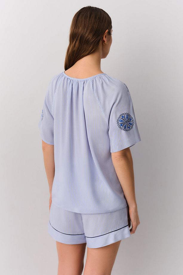 Amanda Maskülen Şort Pijama Takımı - 4