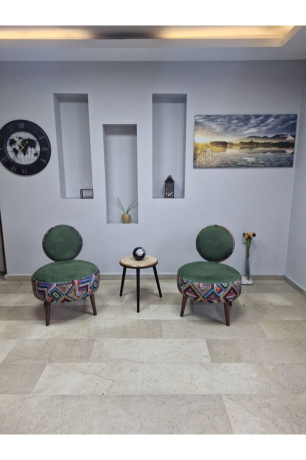 DÜNYA 2 Adet Koltuk Seti Berjer - Bekleme Salonu- Tekli Koltuk - Cafe - Balkon - Ofis Mobilyası - 3