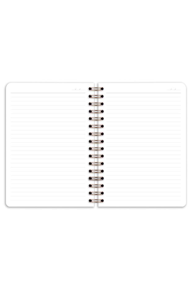 A5 15X21 cm Spiral Elasticated Striped Undated Notepad Strawberry - 8