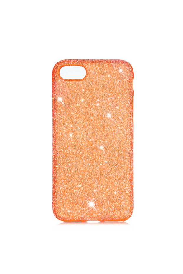 iPhone 7 Compatible Case Silvery Protective Cover - Orange - T15270