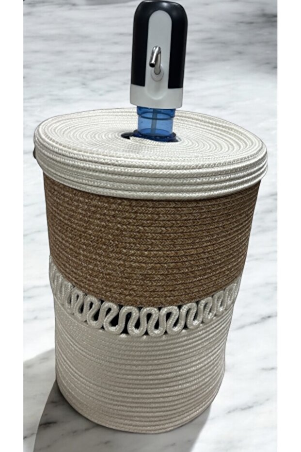 Vega Bottle Holder, Bottle Cover with Jute Wicker Look