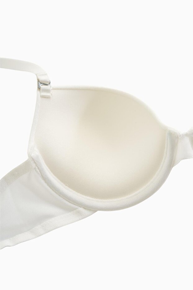 Luna Removable Strap Micro Bra - Soft Push Up, Semi-Padded - Basic - 2533 - Ecru - 4