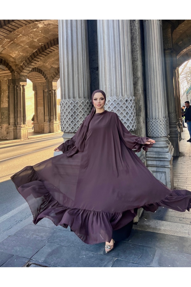 Fırfırlı Sofya Elbise - 7