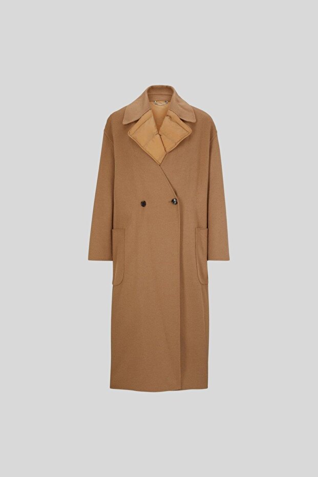 Regular Fit Palto Bej - 3