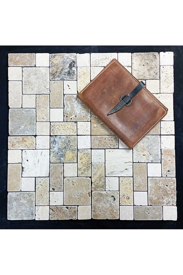 ROMAN PATTERN MIX TRAVERTEN ESKİTME MOZAİK - 3