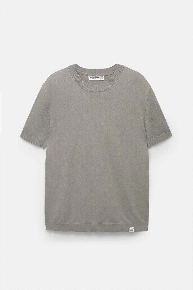 Kısa kollu triko t-shirt - 5