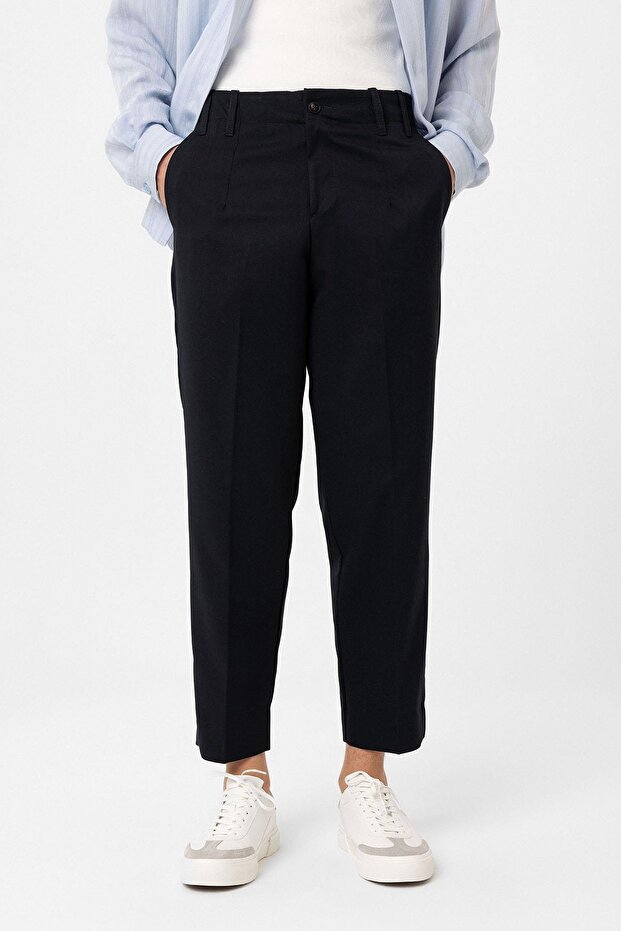 High Waist Straight Fit Men's Trousers