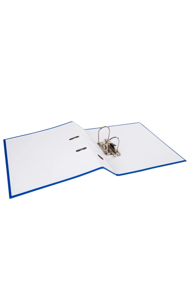 مجلد مكتب - بلاستيك عريض أزرق، قطعة واحدة - 2