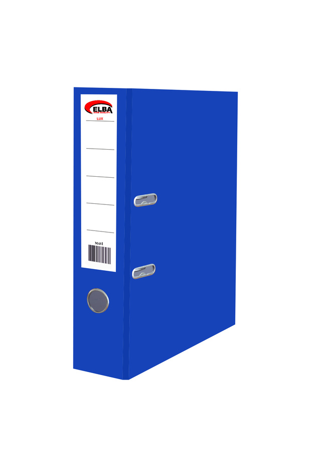 مجلد مكتب - بلاستيك عريض أزرق، قطعة واحدة - 1