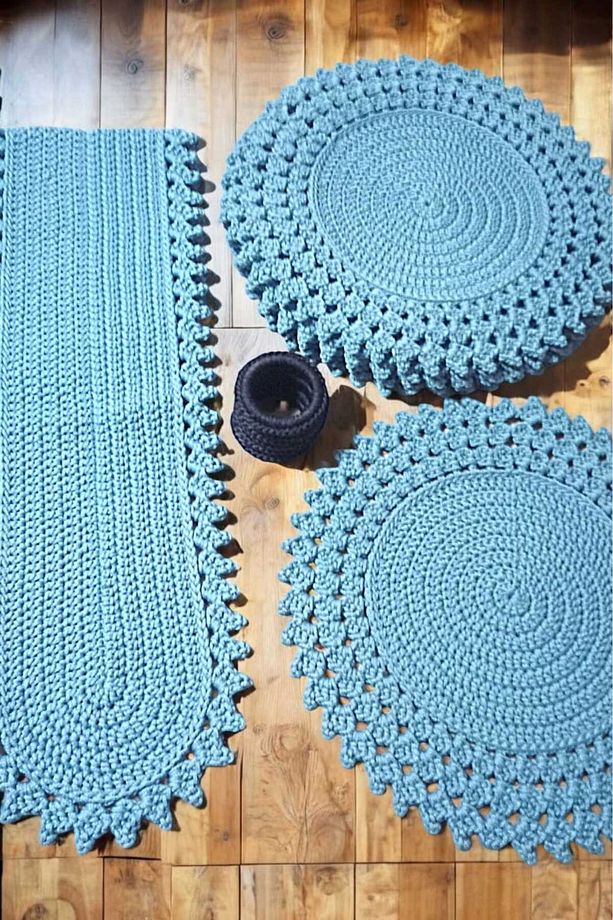 El Örgüsü 6 Kişilik Polyester Soft Makrome Çıtı Pıtı Model Supla Takımı - 3