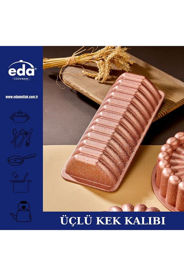 üçlü asya  kek kalıbı seti - 3
