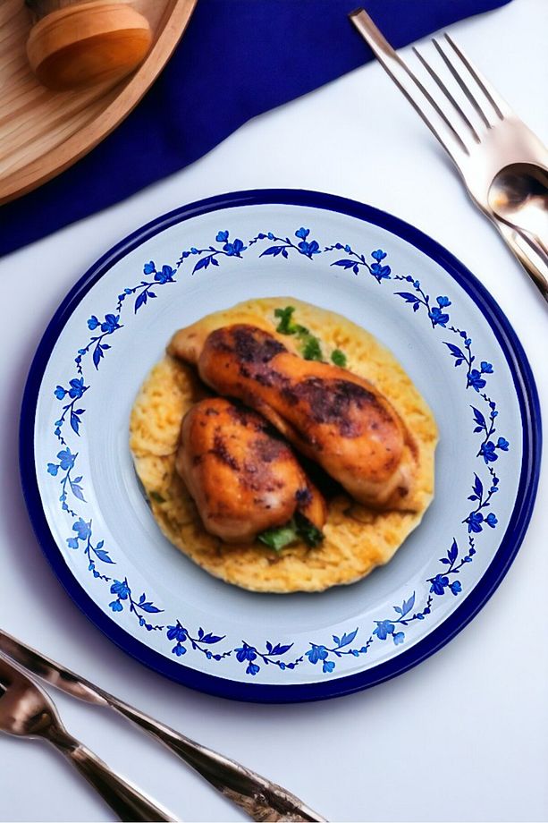 24No Emaye Yemek Tabağı Tabak Servis Yemek Kamp Piknik - 4