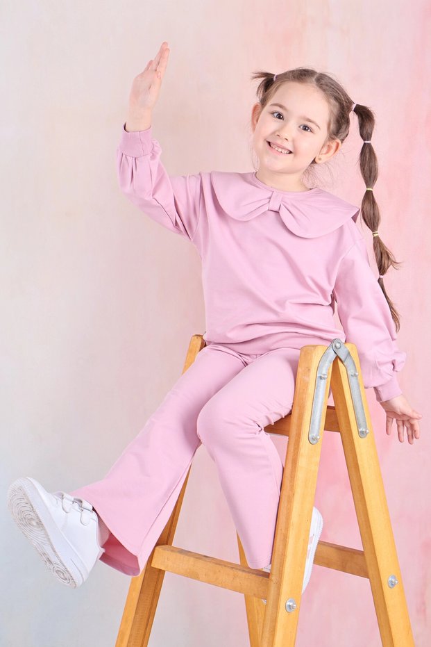 Girl's Suit with Bow Collar 50651