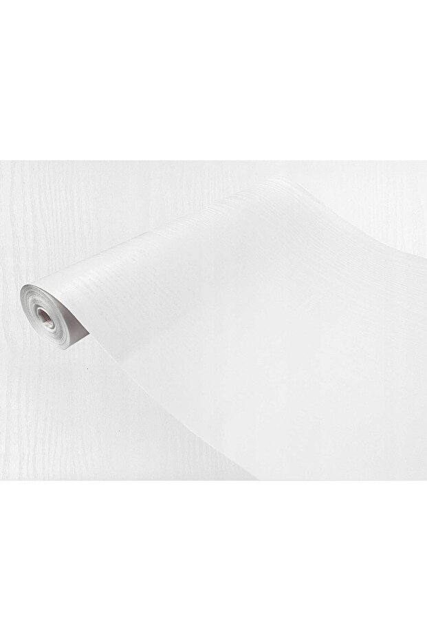 177-8166 Kendinden Yapışkanlı Mat Beyaz Ahşap Desen Folyo ( 67 Cm X 1 Mt ) - 1