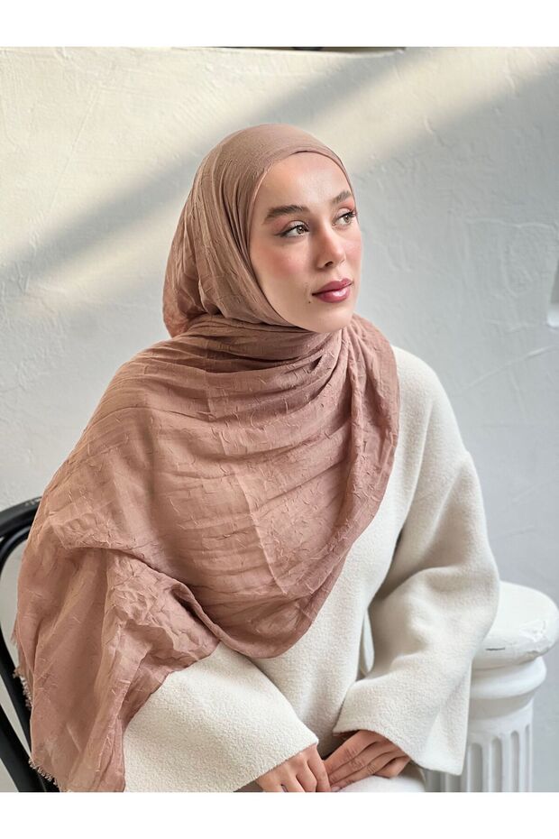 bambu vizon rengi şal - 1