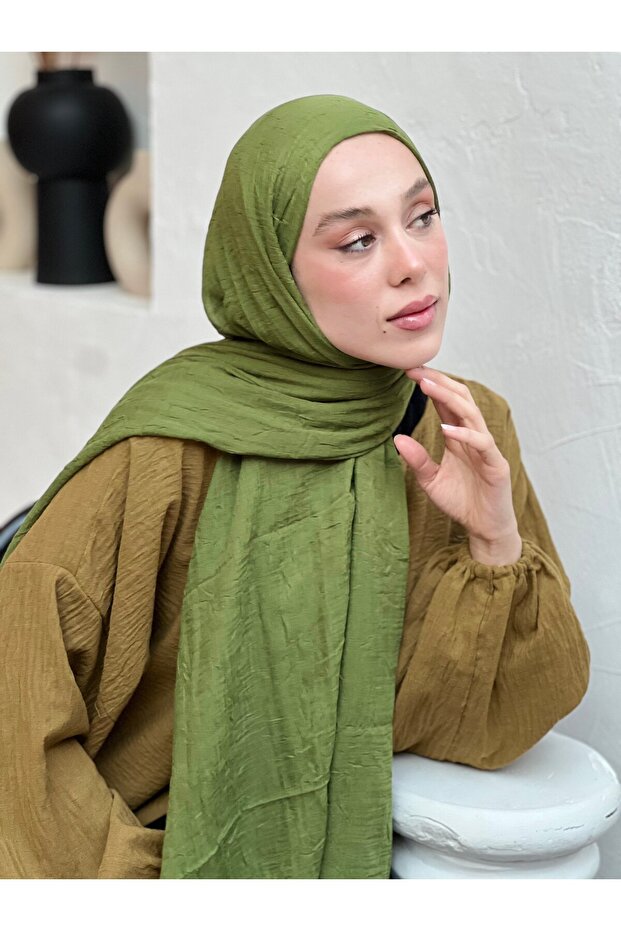 bambu haki rengi şal - 1