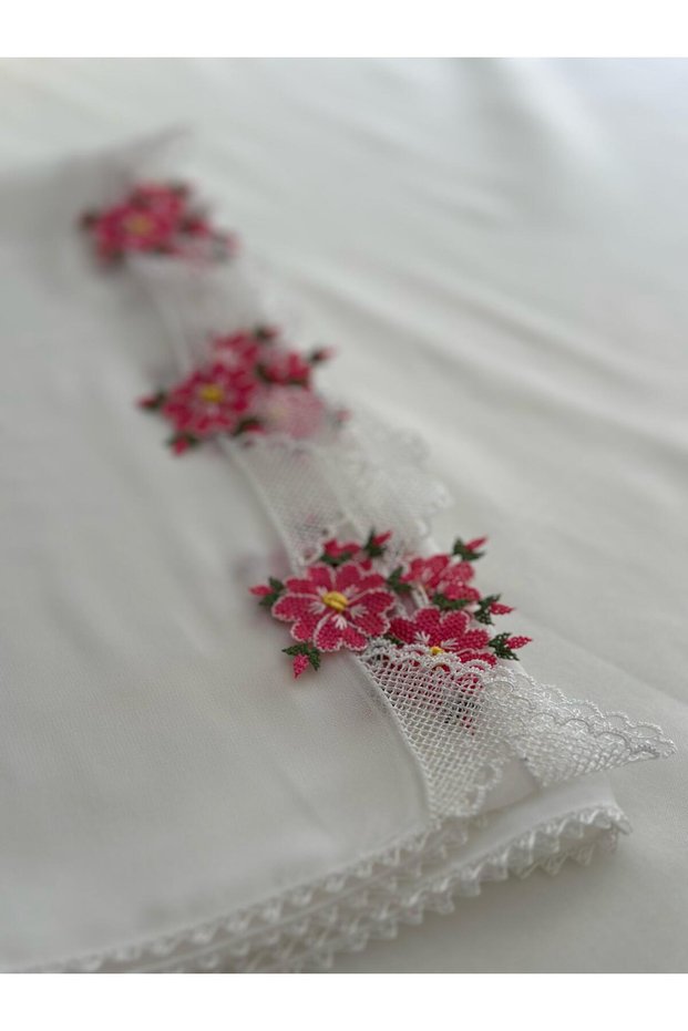 White Color Prayer Cover with Needlework Rosary