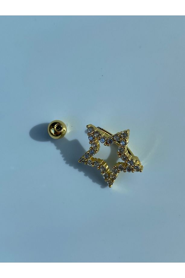 Yıldız Model Çelik Göbek Piercing - 6