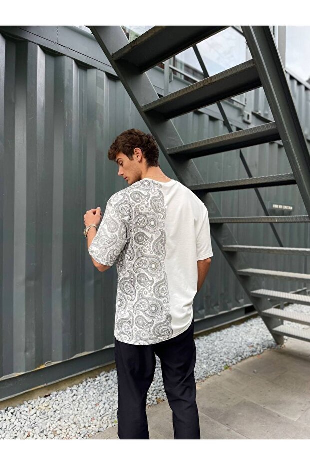 Desenli Unisex Oversize Tshirt - 4