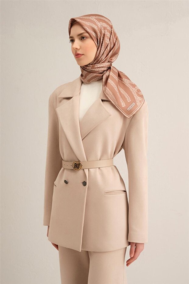 وشاح كلاسيكي منقوش سيفت حرير تويل 9351D 87