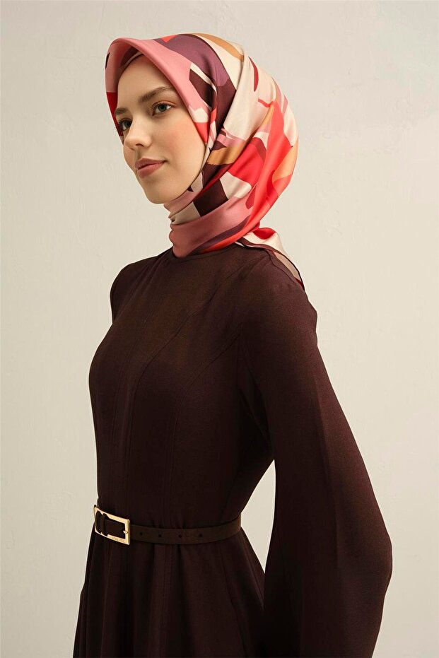 بنقشة مجردة شال ساف حرير سورا 9328D 83