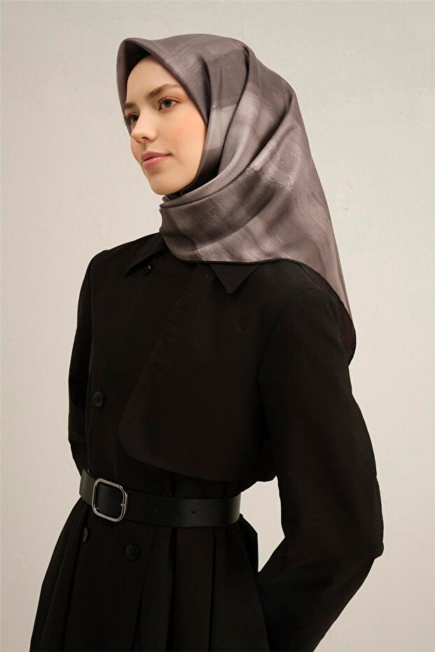 بنقشة مجردة شال ساف حرير سورا 9308D 37