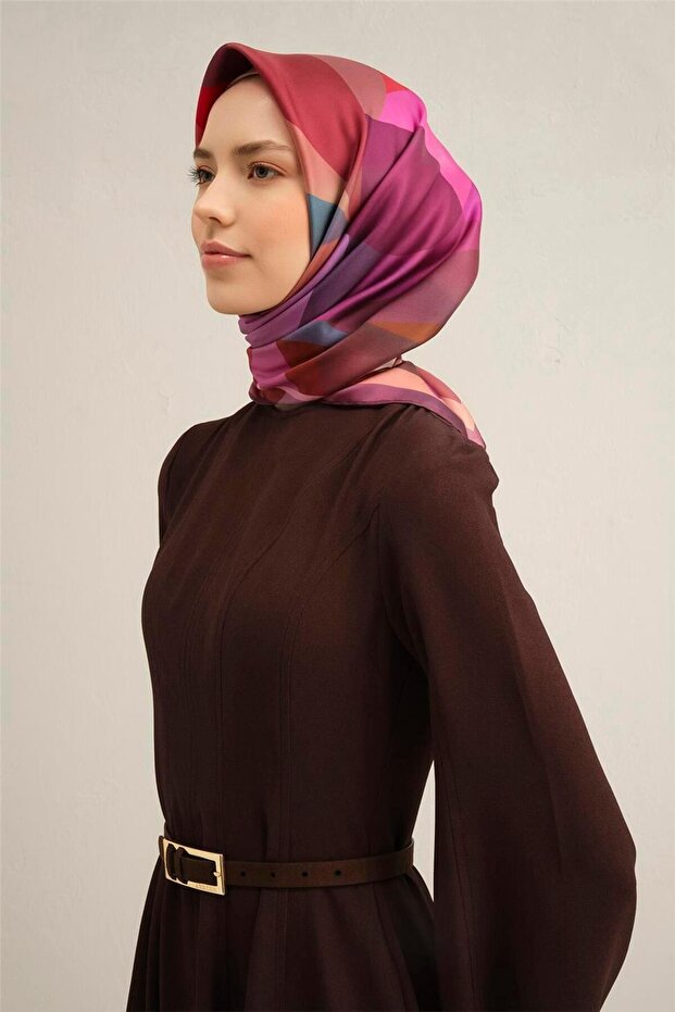 Floral Print Pure Silk Twill Scarf 9331 31