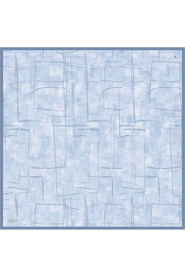 Desenli Saf Ipek Twill Eşarp 9339- 07 - 4