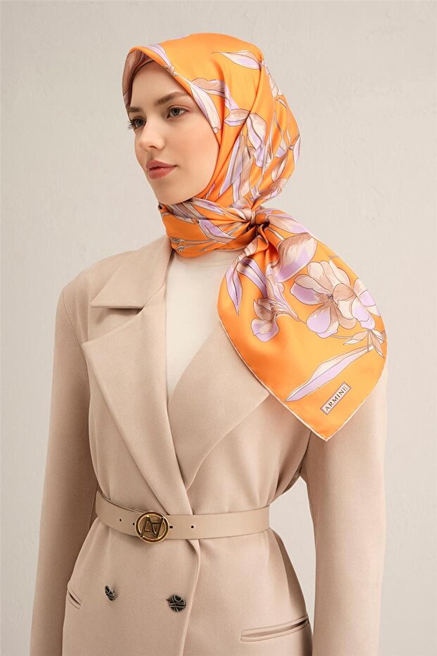 Floral Print Saf Silk Sura Scarf 9324D 33