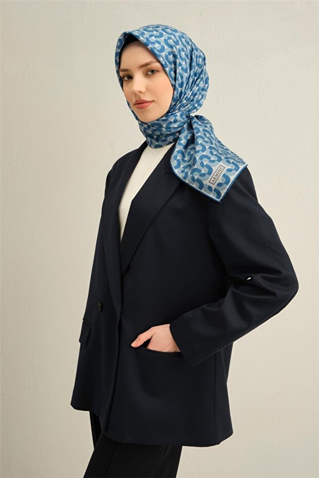 وشاح سيرا من الحرير الخالص بنمط كلاسيكي 9321D 04