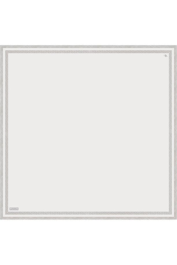 Desenli Saf Ipek Twill Eşarp 9357- 02 - 3