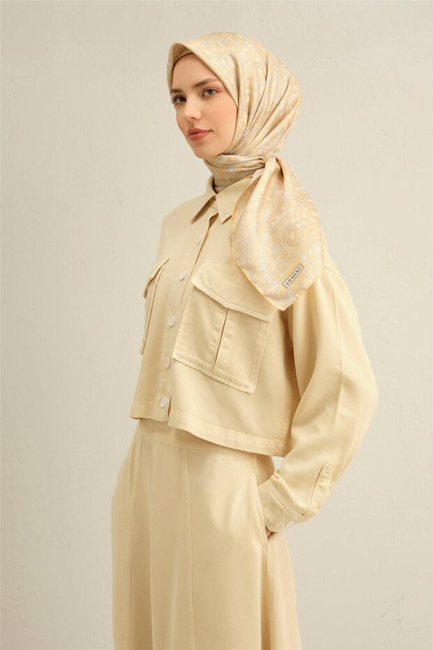 53 وشاح حريري منسوج 9304D
