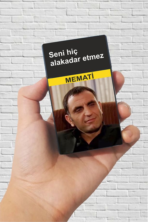 Tabaka Memati Seni Hiç Alakadar Etmez Kurtlar Vadisi Baskılı Standart Sigara Kutusu - 1