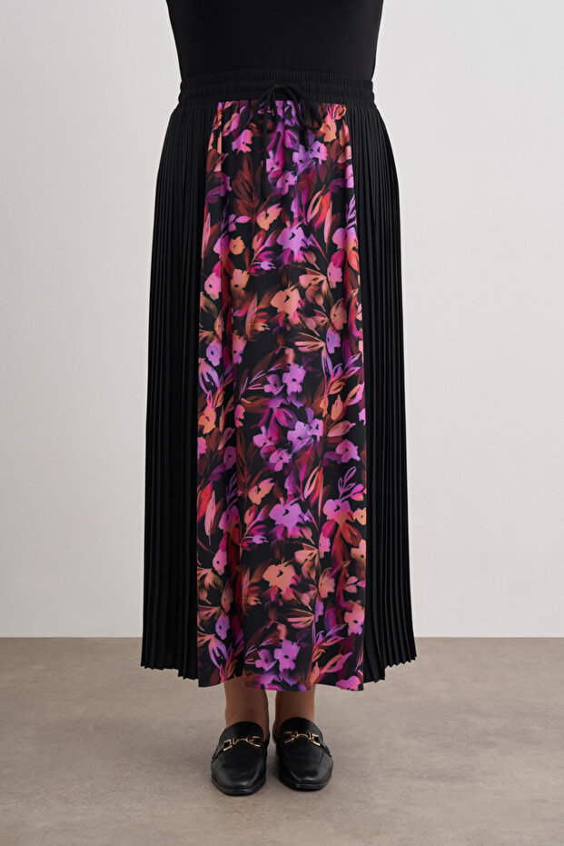 Piliseli Garnili Desenli Etek - 3