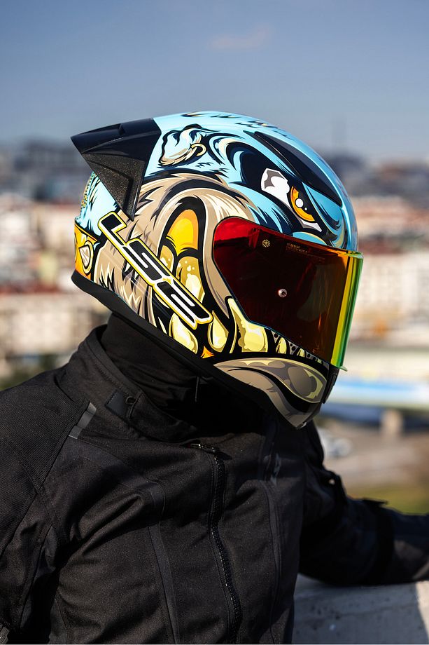 RAPID 2 RACE NEO MAVİ-MOR KASK - 6
