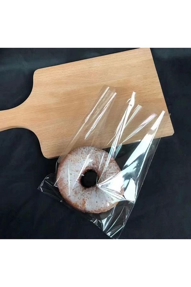 Parlak Bantsız Şeffaf Jelatin - Kurabiye Aksesuar Poşeti 13x20cm 1 Kg 500 Adet - 1